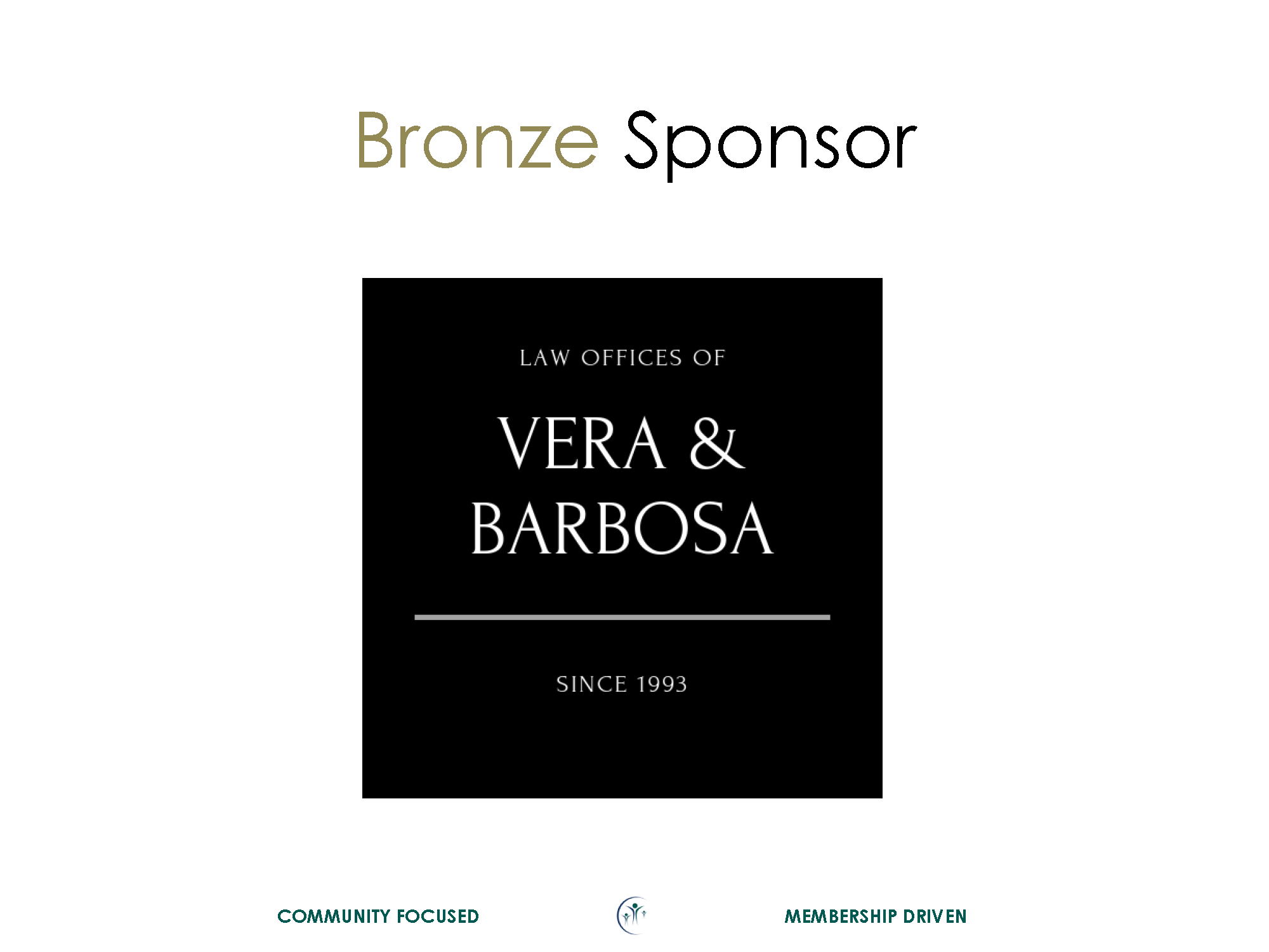 Vera &amp; Barbosa Bronze Sponsor